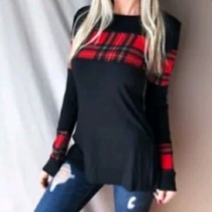 Womens Buffalo Plaid Top
